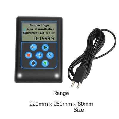 Compact Sign Retroreflectometer Measure Retroreflective Coefficient Cd .lx-1 .m-2 0-1999.9 Range 220mm × 250mm × 80mm Size