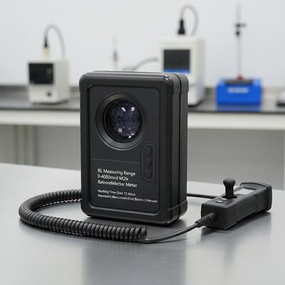 আরএল পরিমাপ পরিসীমা 0-4000mcd M2lx রেট্রোরিফ্লেক্টর মিটার কাজের সময় 72 ঘন্টার বেশি পুনরাবৃত্তি পরিমাপ ত্রুটি 3 শতাংশের নিচে